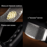 stainless steel garlic crusher